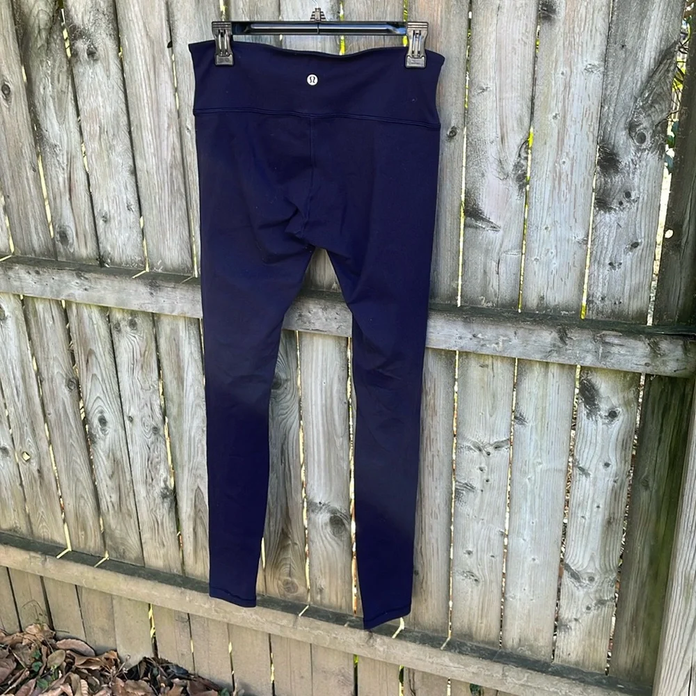 Lululemon Wunder Under mid rise full length W5BJMS Luon Navy Blue 8